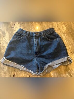 Gitano Rolled Hem Dark Blue Denim Shorts